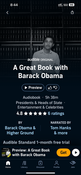 Amazon Audible Ad Placement in a paid audio book