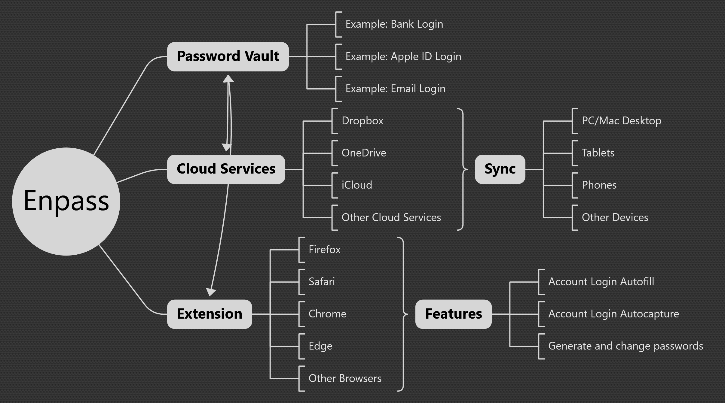 Graph on how Enpass works