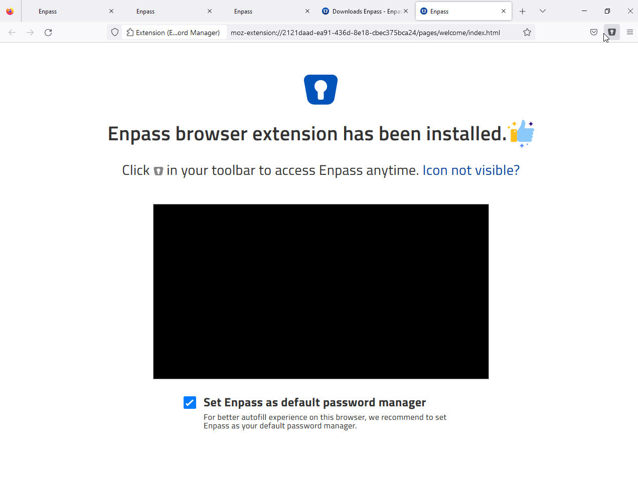 Enpass-Website-Broswer-Extension-Success